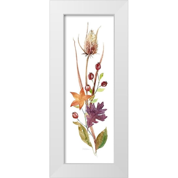 Robinson, Carol 9x18 White Modern Wood Framed Museum Art Print Titled - Autumn Botanical I