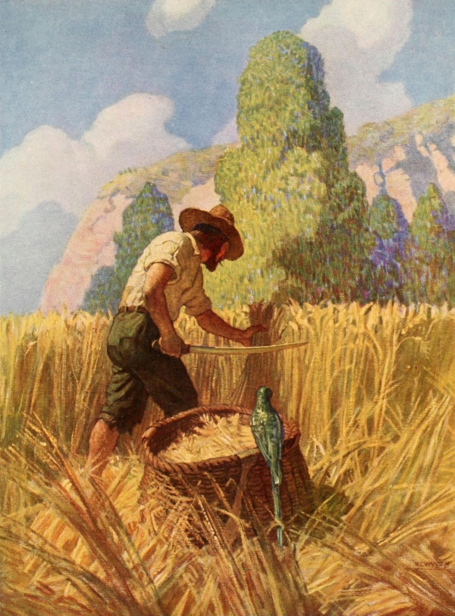 Robinson Crusoe 1920 I reaped it my way Canvas Art - Newell C Wyeth (24 x 36)