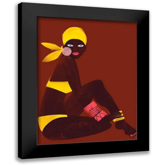 Robinson, Erin K. 19x24 Black Modern Framed Museum Art Print Titled - Amber Sun