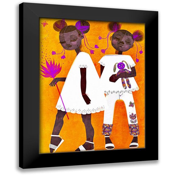 Robinson, Erin K. 19x24 Black Modern Framed Museum Art Print Titled - The Petite Twins
