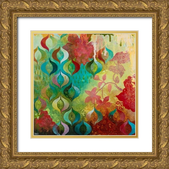 Robinson, Heather 12x12 Gold Ornate Wood Framed with Double Matting Museum Art Print Titled - Cheerful VII