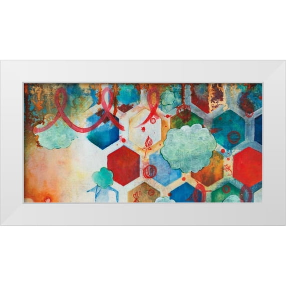 Robinson, Heather 24x14 White Modern Wood Framed Museum Art Print Titled - Playing Smart I