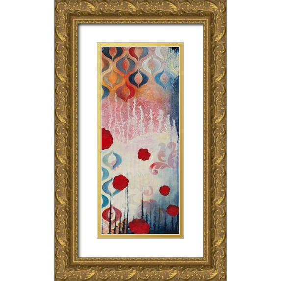 Robinson, Heather 8x14 Gold Ornate Wood Framed with Double Matting Museum Art Print Titled - Flourish I