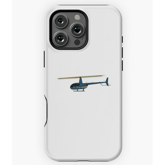 Robinson R44 Helicopter Blue Design N5870 Phone Case for iPhone 17 16 15 14 13 12 11 Pro Max