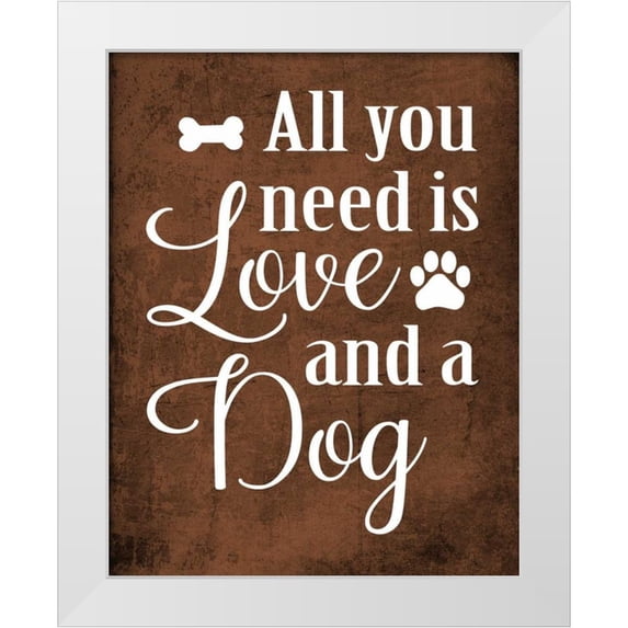 Robinson, Tamara 12x14 White Modern Wood Framed Museum Art Print Titled - Dog Love