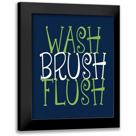 Robinson, Tamara 15x18 Black Modern Framed Museum Art Print Titled - Wash Brush Flush Alligator