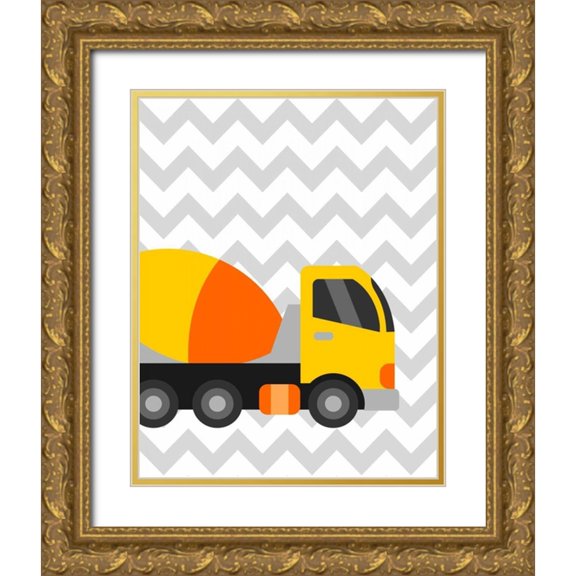 Robinson, Tamara 15x18 Gold Ornate Wood Framed with Double Matting Museum Art Print Titled - Construction Chevron III