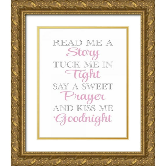 Robinson, Tamara 15x18 Gold Ornate Wood Framed with Double Matting Museum Art Print Titled - Read Me a Story