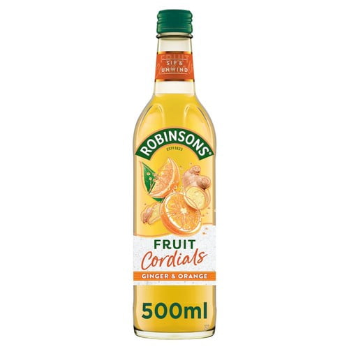 Robinsons Fruit Cordials Ginger & Orange 500ml, British Import (Pack of 2)