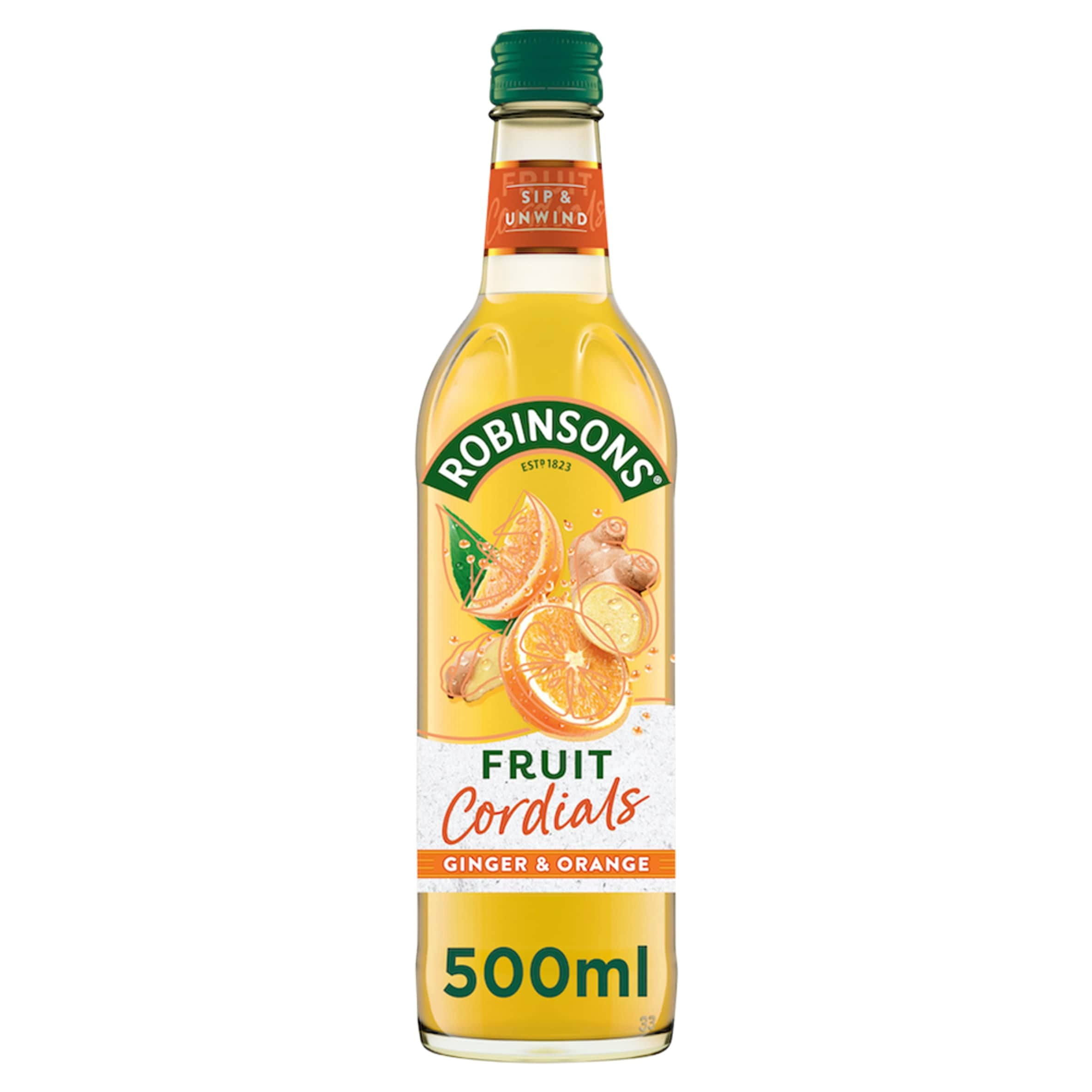 Robinsons Fruit Cordials - Ginger & Orange 500ml, Imported from Britain