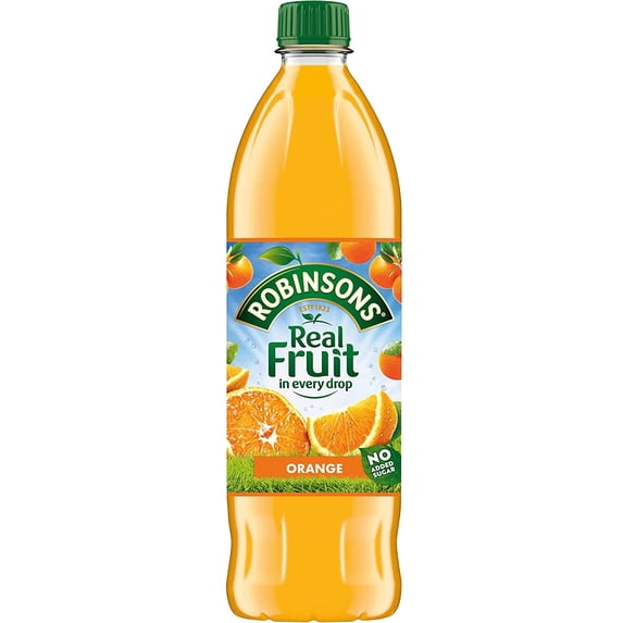 Robinsons Orange No Sugar Added 1L (Pack of 2)