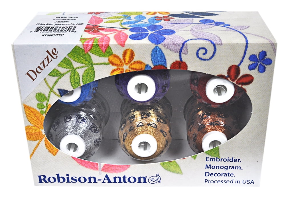 Robison-Anton Metallic Thread Set - 6 Spools