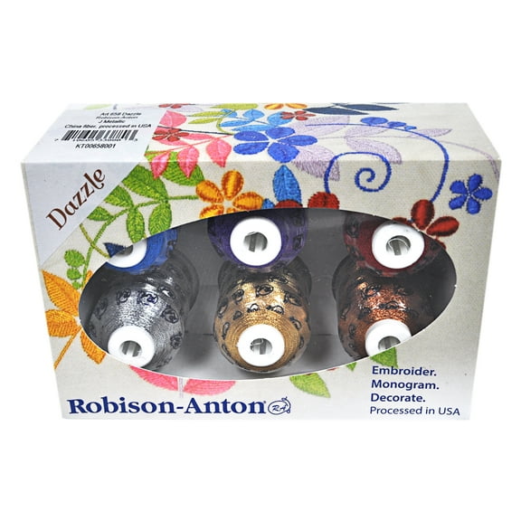 Robison-Anton Metallic Thread Set - 6 Spools