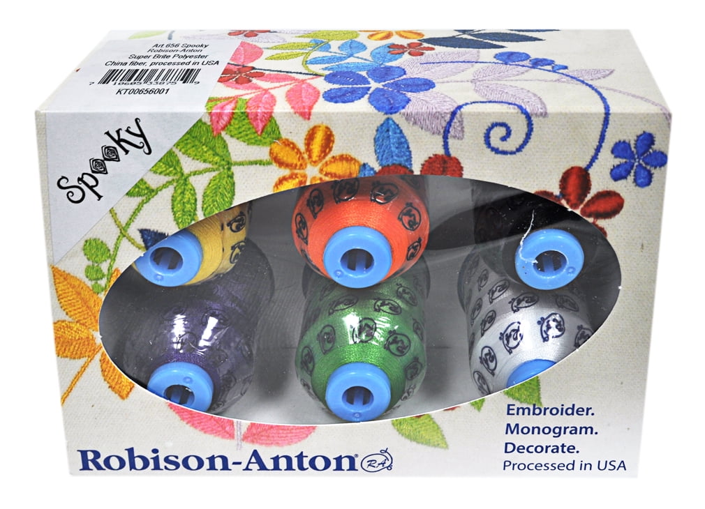 Robison-Anton Polyester Embroidery Thread 6 Spool Gift Pack - Spooky