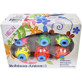 Robison-Anton Polyester Mini King 6 Spool Gift Pack, Neon