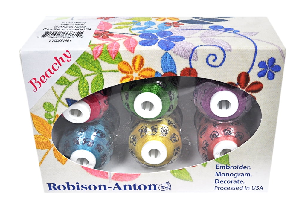 Robison-Anton Rayon Mini King 6 Spool Gift Pack - Beachy