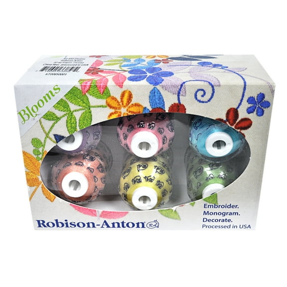 Robison-Anton Rayon Mini King 6 Spool Gift Pack - Blooms