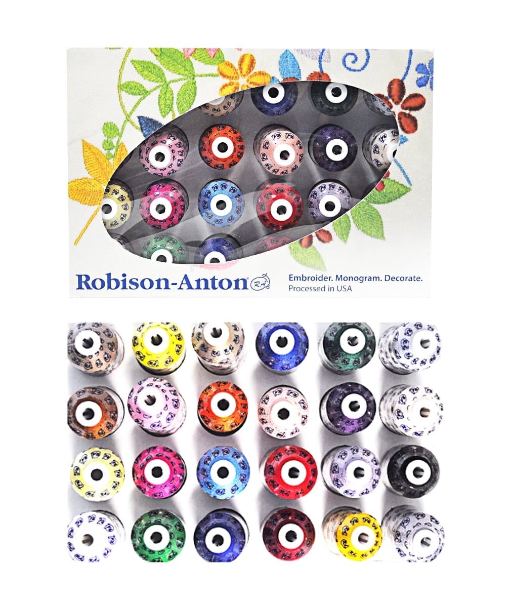 Robison Anton Top 24 Super Strength Rayon Embroidery Thread Set