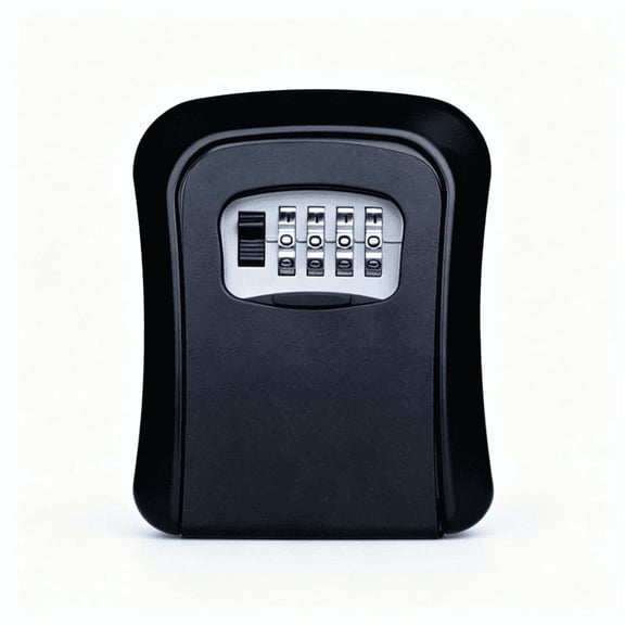 Robit Key Lock Box, Portable Combination Lockbox, Resettable Code Safe Security Lock Box for Home Office Apartment Spare Key Storage, Black