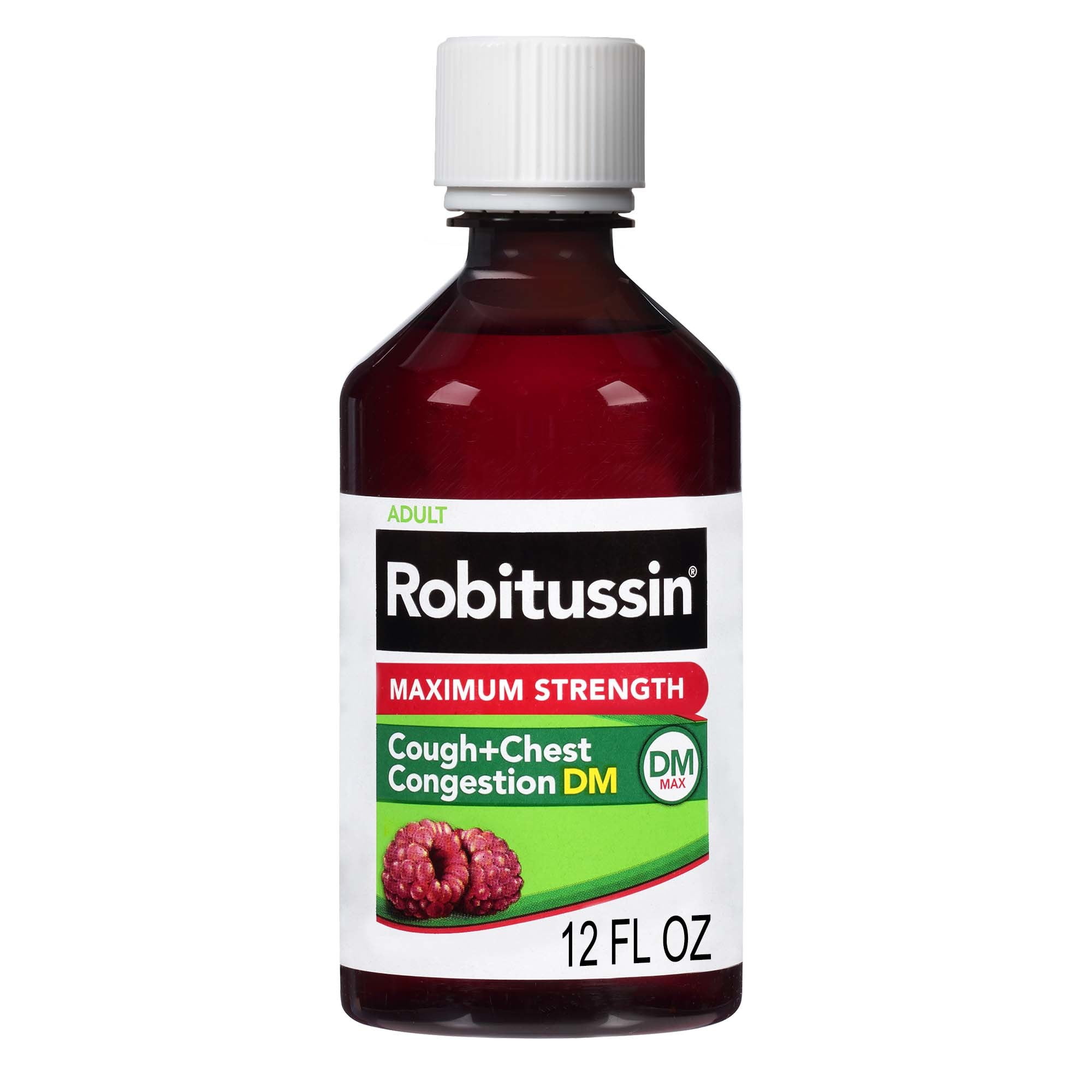 Robitussin Adult Max Strength Cough and Congestion DM Max Liquid Medicine, 12 Oz