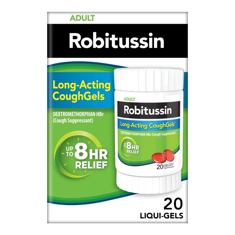 Robitussin 8 Hour Liqui-Gels Cough, Adult Formula - 20 Count Liqui