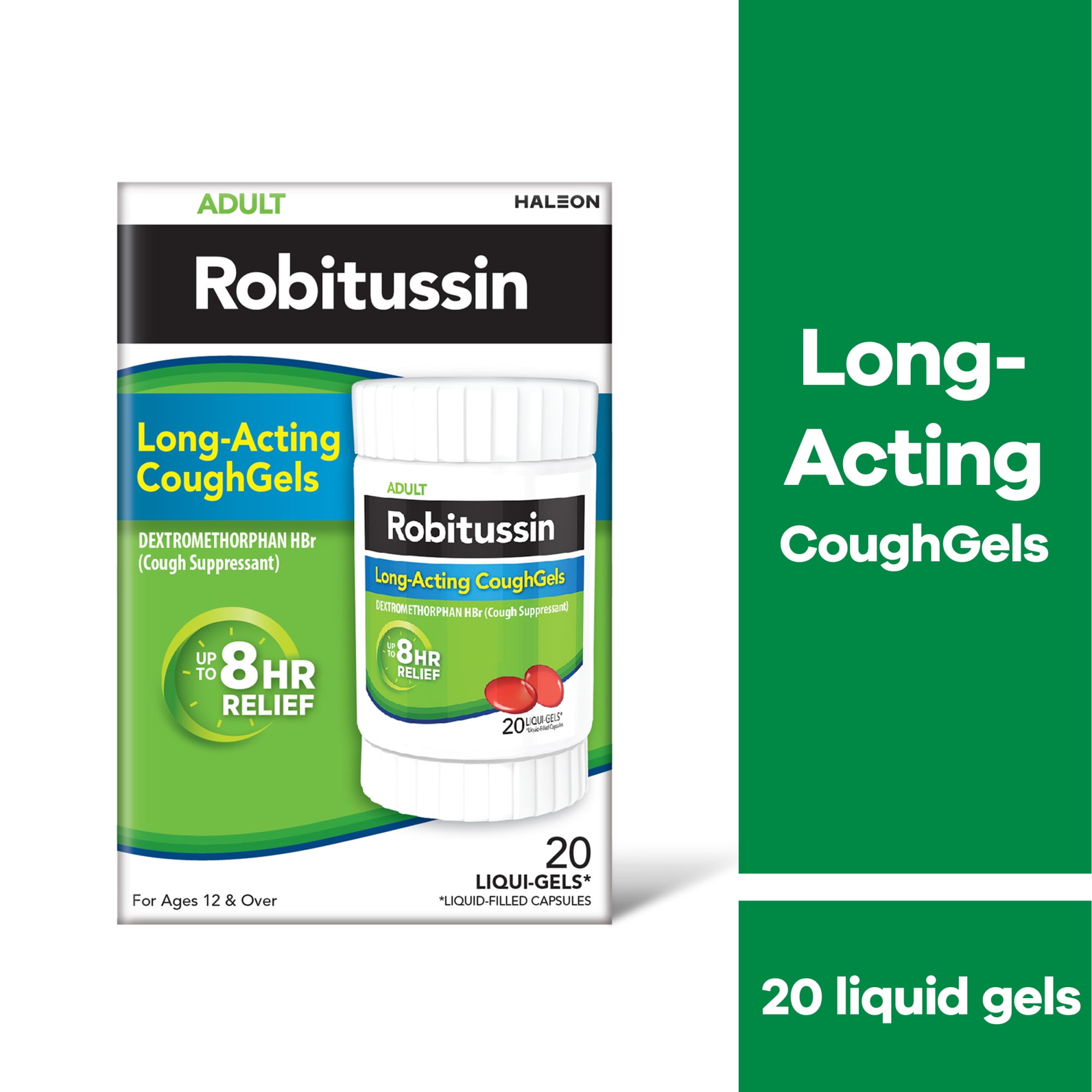 Robitussin Adult Cough and Cold Liqui-Gels, 20 Count
