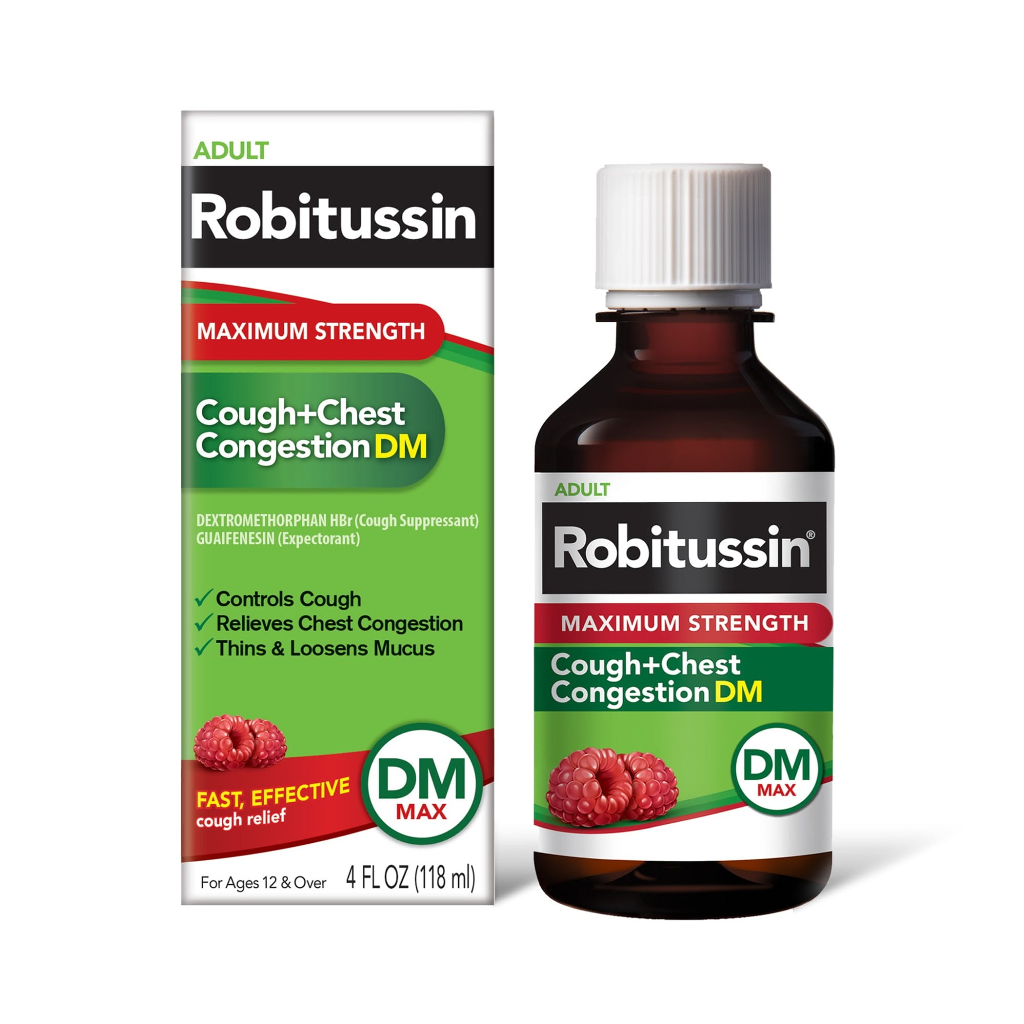 Robitussin Max Strength Cough Congestion DM and Cold Medicine, 4 fl oz