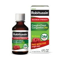 Robitussin Max Strength Cough Congestion DM and Cold Medicine, 4 Fl Oz