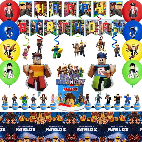 Robles Party Supplies,Robles Birthday Decorations Set - Robles Party Balloons & Robles Birthday Banner Cake Toppers Tablecloth etc Robles Birthday Party Decorations