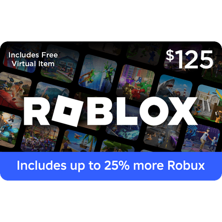 Roblox - $125 Digital Gift Card [Includes Virtual Item] [Digital]