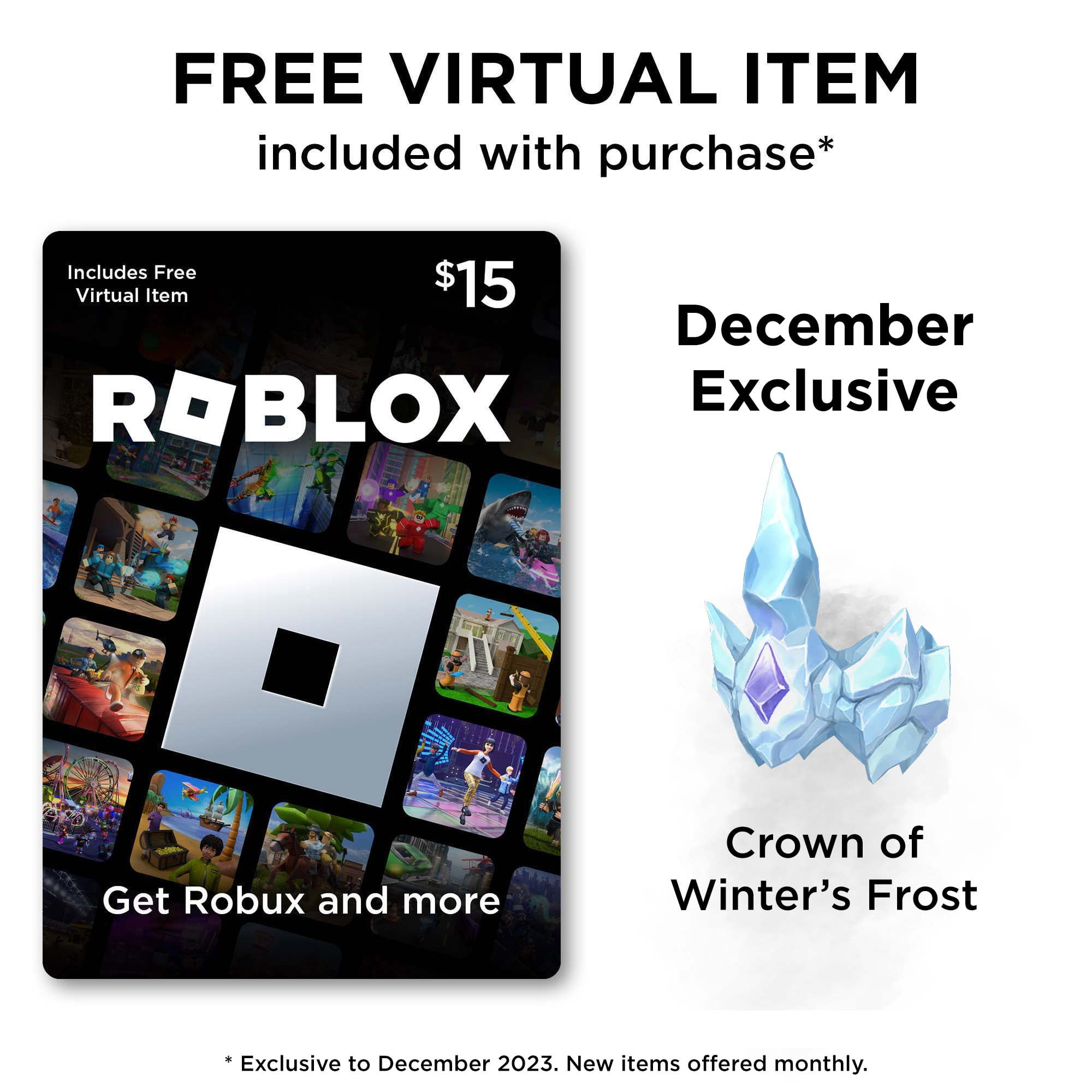 $50 ROBLOX PHYSICAL Gift Card Includes Free Virtual Item Free Ship