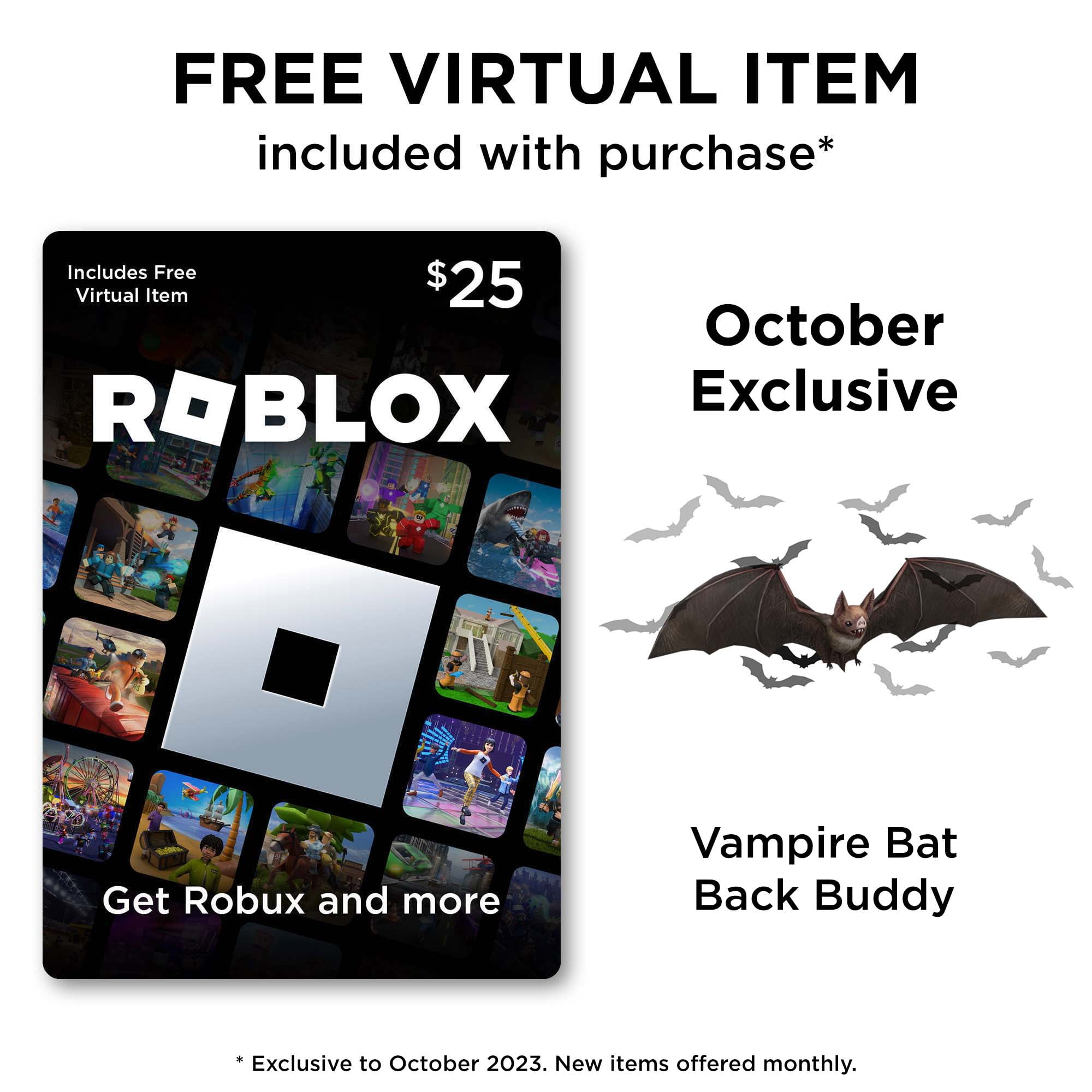 Roblox $25 Digital Gift Card [Includes Exclusive Virtual Item