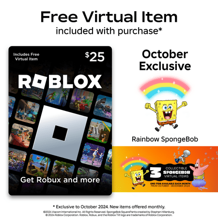 Roblox $25 eGift Card [Digital] + Exclusive Virtual Item.