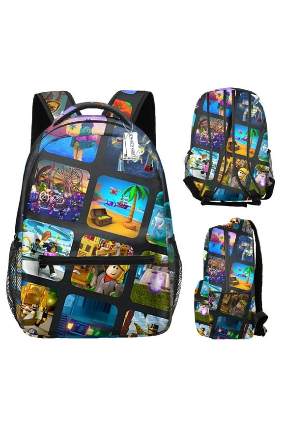 Roblox 3D Theme Waterproof Backpack, Laptop Bag, Stylish Lightweight Travel Bag