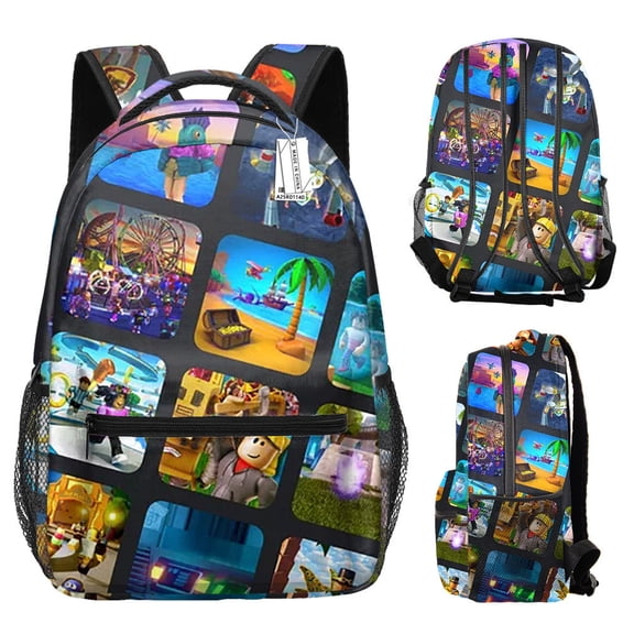 Roblox 3D Theme Waterproof Backpack, Laptop Bag, Stylish Lightweight Travel Bag