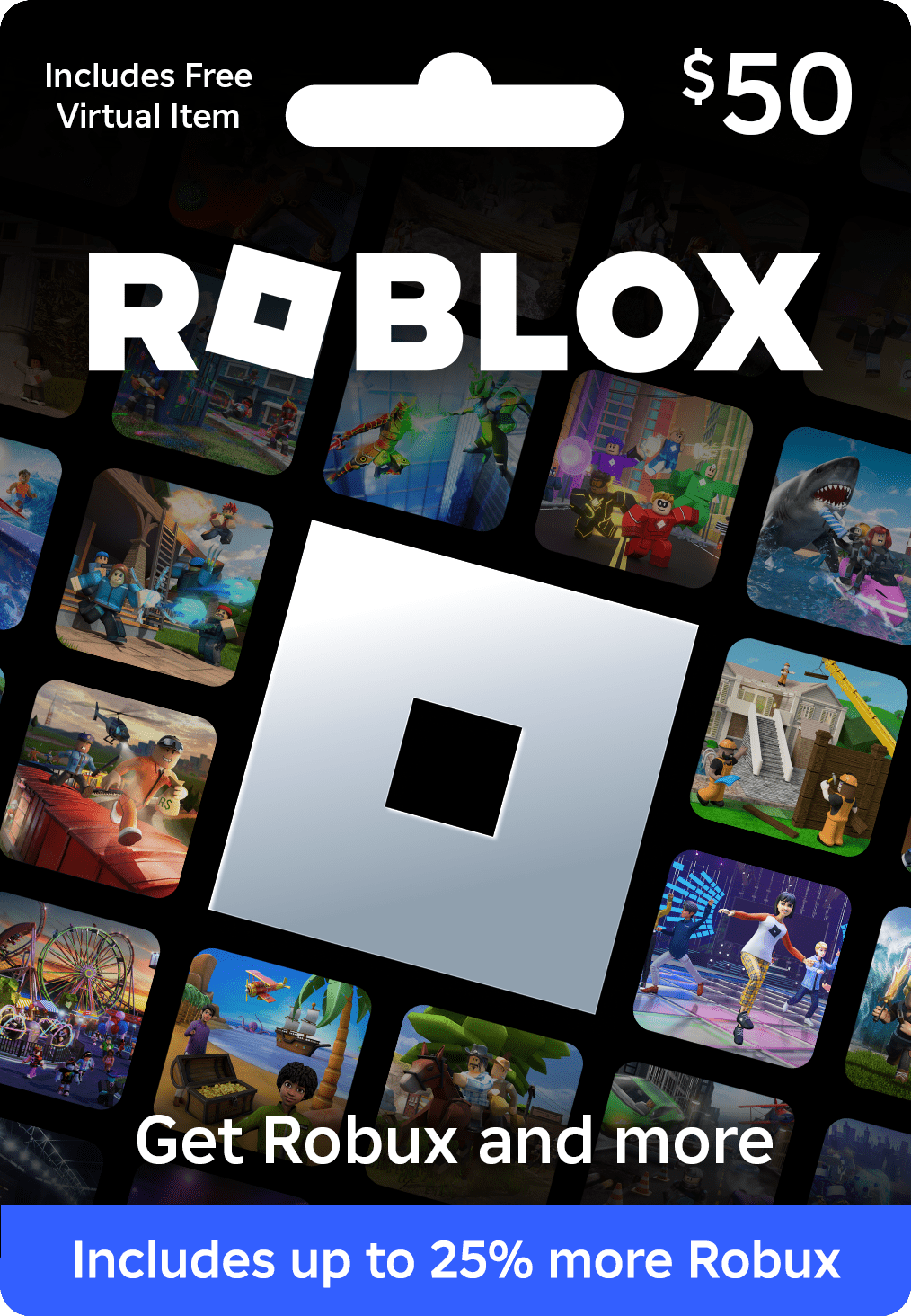 Roblox 25 Gift Card Physical Exclusive Virtual Item Walmart