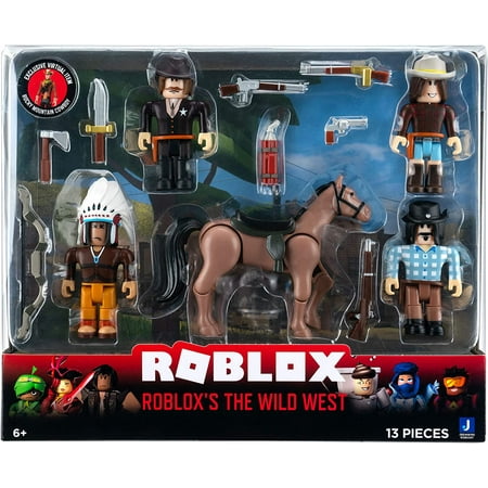 Roblox Action Collection - The Wild West Five Figure Pack [Includes Exclusive Virtual Item]