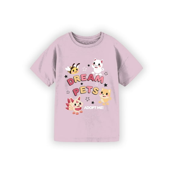 Roblox Adopt Me! Girls Short Sleeve Graphic T-Shirt, Sizes 4-16