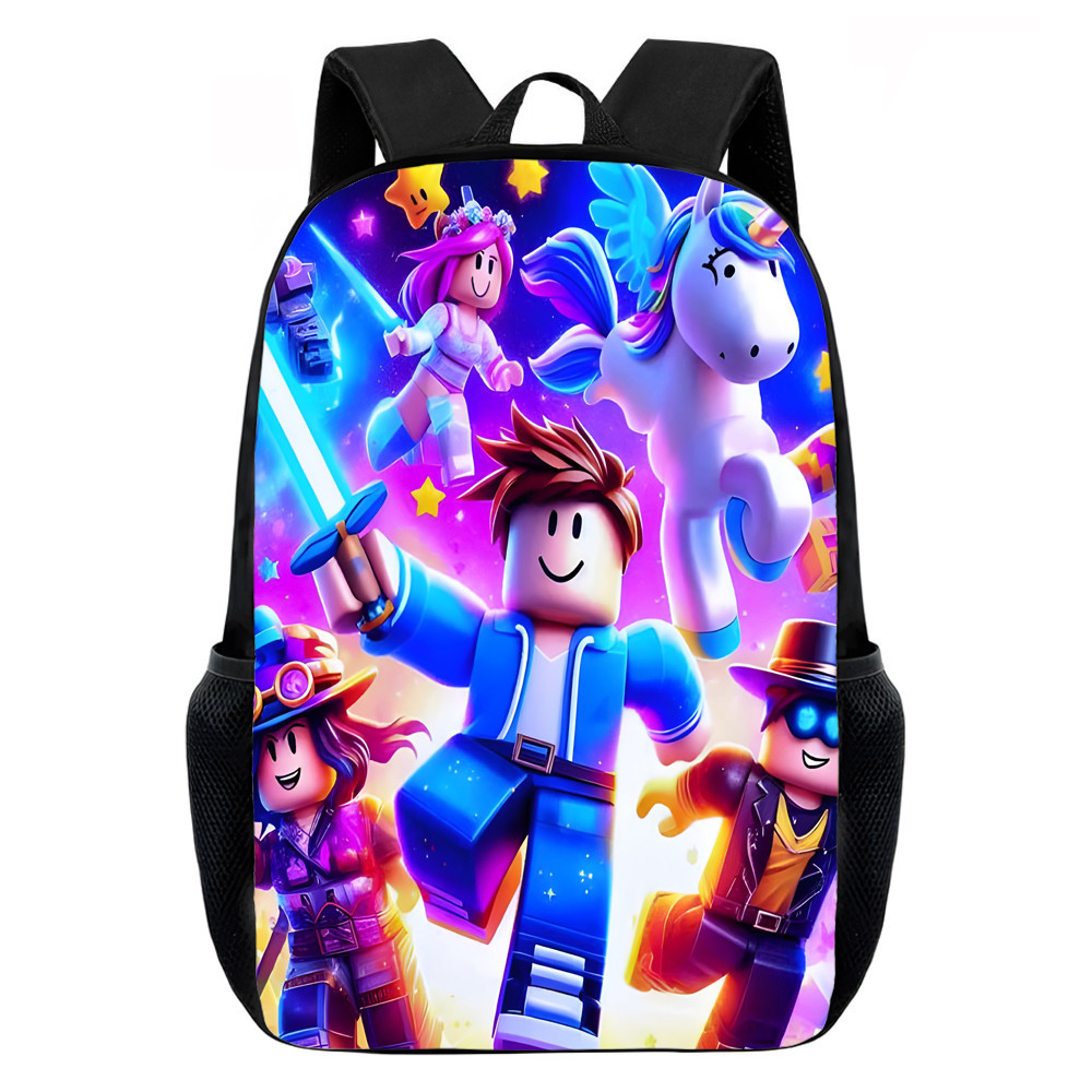 Roblox Roux Back Pack Roblox Backpack| Gamer Black Rucksack | Green Creeper Zombie Skeleton ...