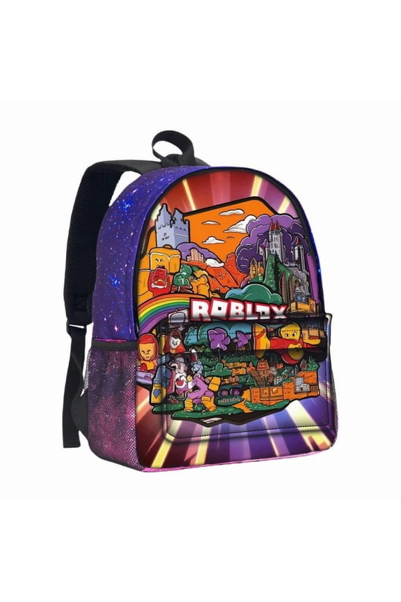 Roblox Backpack Unisex Adjustable Shoulder Strap Polyester School Backpack laptop bag