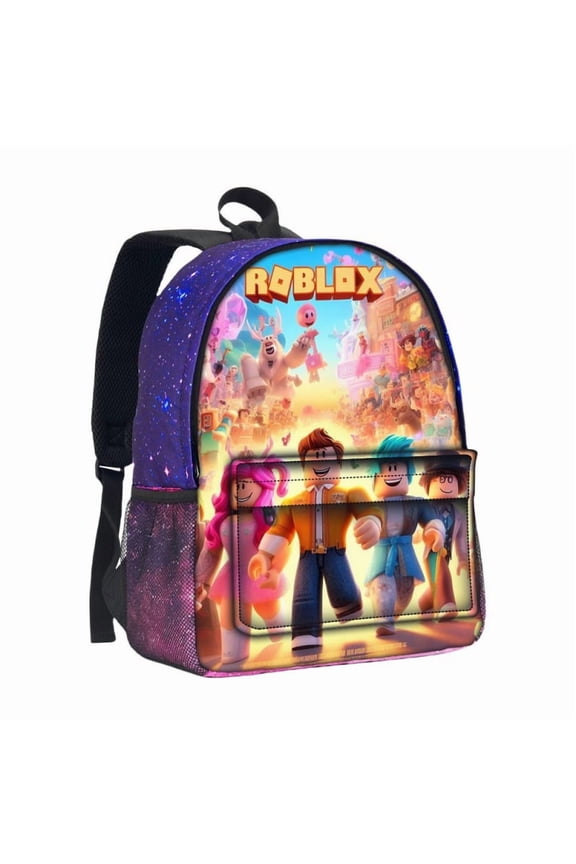 Roblox Backpack Unisex Adjustable Shoulder Strap Polyester School Backpack laptop bag