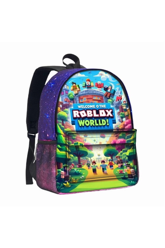 Roblox Backpack Unisex Adjustable Shoulder Strap Polyester School Backpack laptop bag