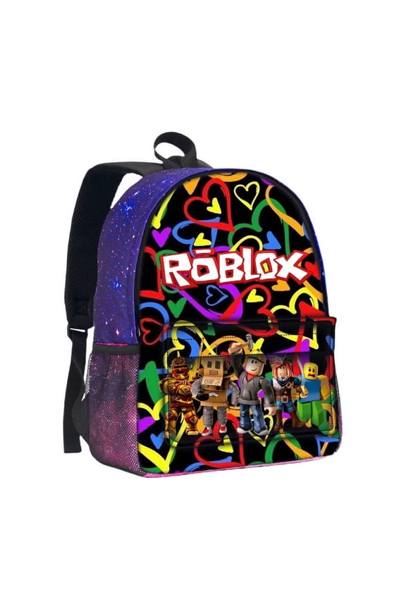 Roblox Backpack Unisex Adjustable Shoulder Strap Polyester School Backpack