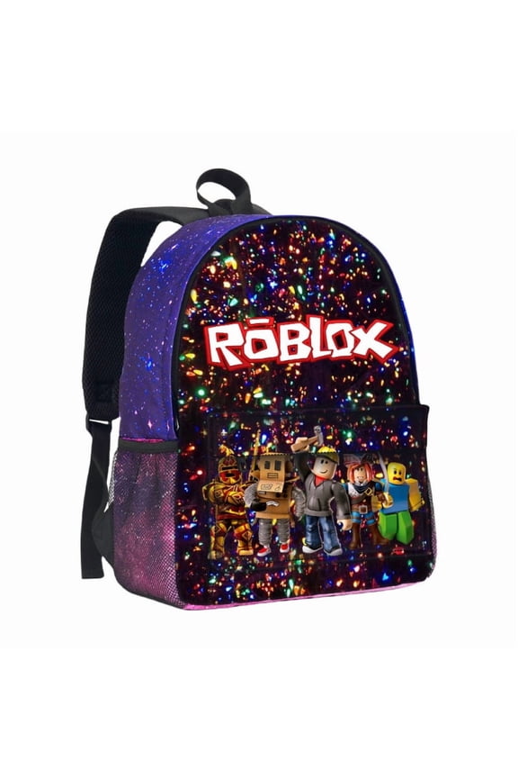 Roblox Backpack Unisex Adjustable Shoulder Strap Polyester School Backpack