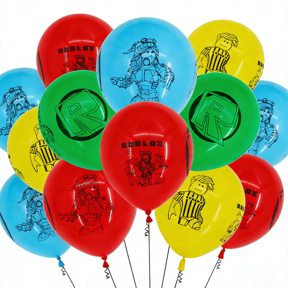 Roblox Balloons, 21 Pack Assorted Colors Latex Party Favors Supplies, Unisex Gaming Themed Decoration for Birthday Party, Game Shop, Photo Booth, All Ages