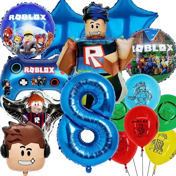 Roblox Birthday Party Balloons Foil，Roblox Balloons,15PCS