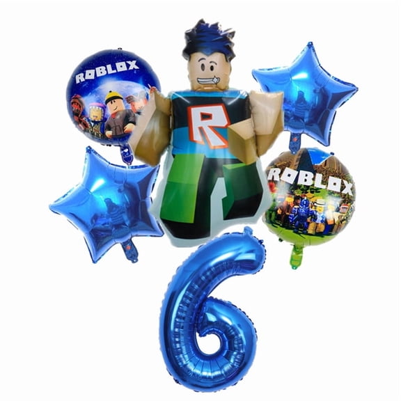 Htrade Roblox Birthday Party Balloons Foil,Roblox Balloons,6PCS