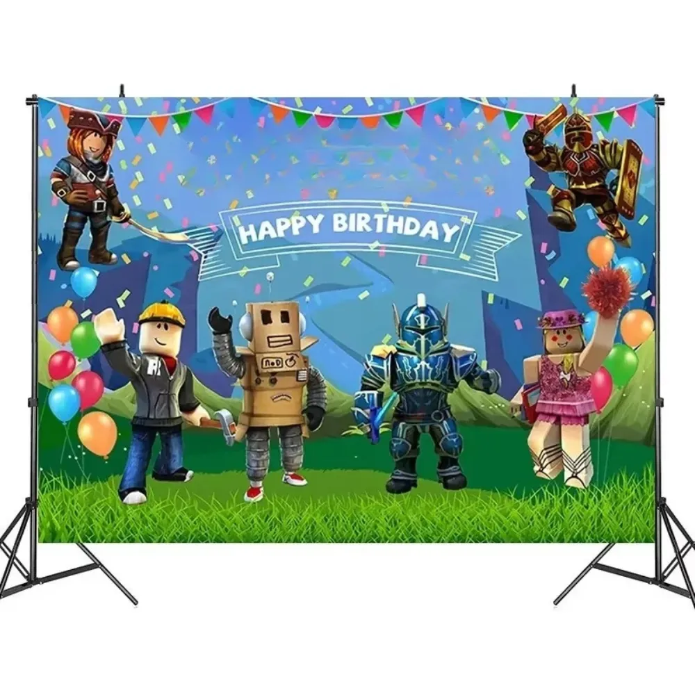 Roblox Party Supplies Roblox Birthday Party Decoration Roblox Game Set Tableware Tablecloth Balloon Cake Topper Backdrop Baby Showe Toy Party Supplies 1b976785 7eb3 4b1e B443