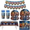 thumbnail image 1 of Roblox Birthday Party Decoration Set Banners Balloon Cake Toppers Swirls 82pcs, 1 of 10