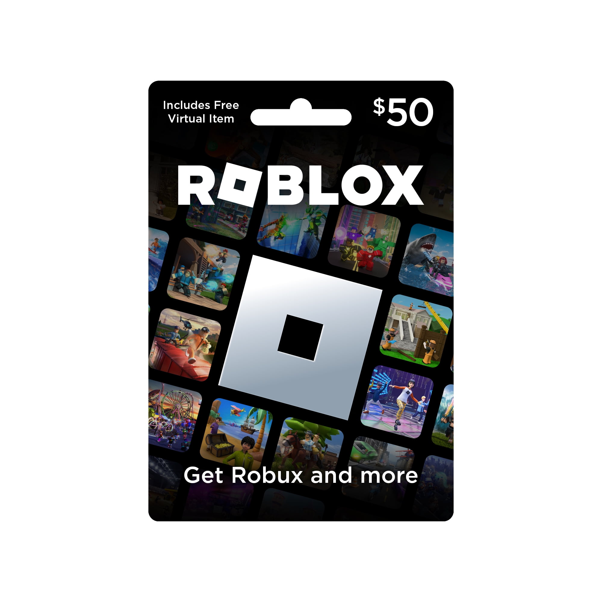 Roblox Black - $50 Physical Gift Card - Walmart.com